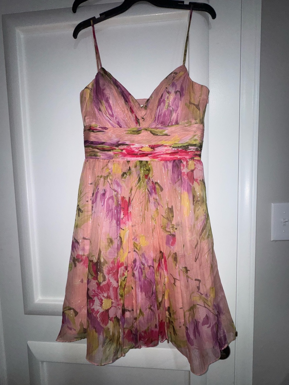 OC brand Pink Floral Spaghetti Strap Sundress